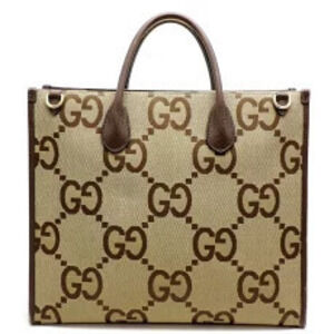 Gucci beige GG ebony canvas Bag Jumbo brown Tote